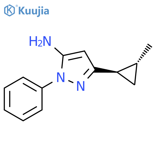 rac-3-(1R,2R)-2-methylcyclopropyl-1-phenyl-1H-pyrazol-5-amine, trans structure