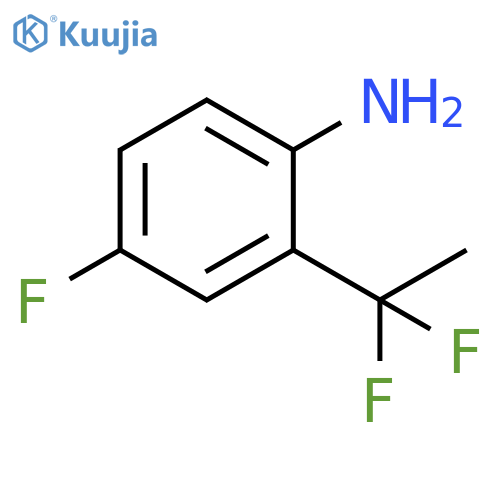 2-(1,1-difluoroethyl)-4-fluoroaniline structure