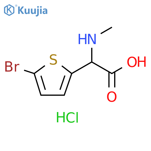 2-(5-bromothiophen-2-yl)-2-(methylamino)acetic acid hydrochloride structure