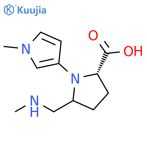 1-(1-methyl-1H-pyrrol-3-yl)-5-(methylamino)methylpyrrolidine-2-carboxylic acid structure