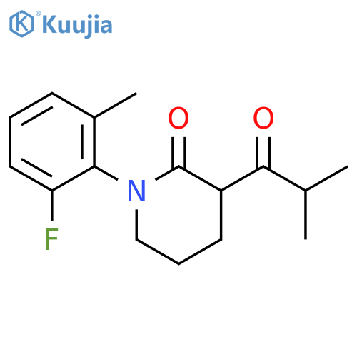 1-(2-fluoro-6-methylphenyl)-3-(2-methylpropanoyl)piperidin-2-one structure