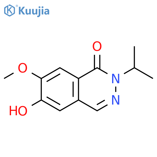 6-hydroxy-7-methoxy-2-(propan-2-yl)-1,2-dihydrophthalazin-1-one structure
