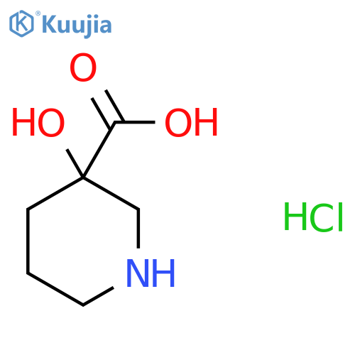 3-Hydroxypiperidine-3-carboxylic acid hydrochloride structure