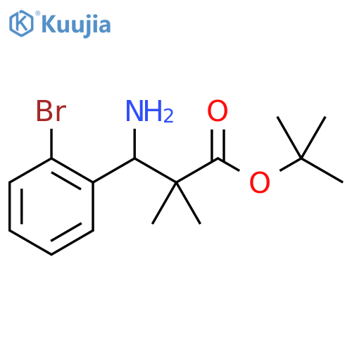 tert-butyl 3-amino-3-(2-bromophenyl)-2,2-dimethylpropanoate structure
