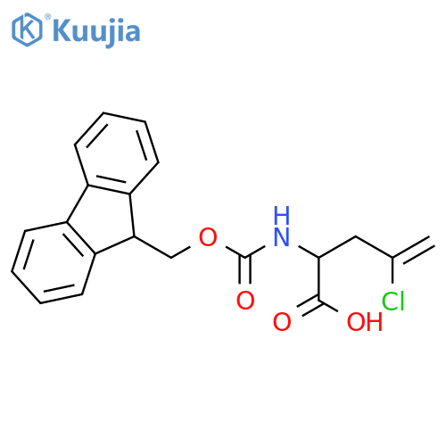 4-chloro-2-({(9H-fluoren-9-yl)methoxycarbonyl}amino)pent-4-enoic acid structure