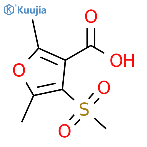 4-methanesulfonyl-2,5-dimethylfuran-3-carboxylic acid structure