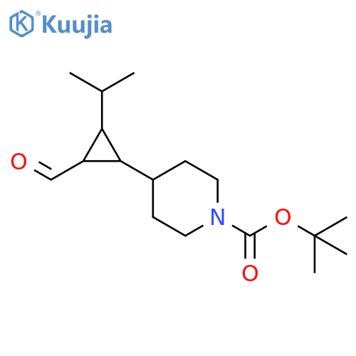tert-butyl 4-2-formyl-3-(propan-2-yl)cyclopropylpiperidine-1-carboxylate structure