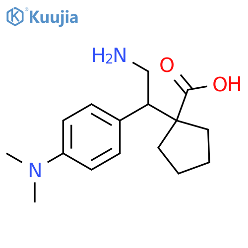 1-{2-amino-1-4-(dimethylamino)phenylethyl}cyclopentane-1-carboxylic acid structure