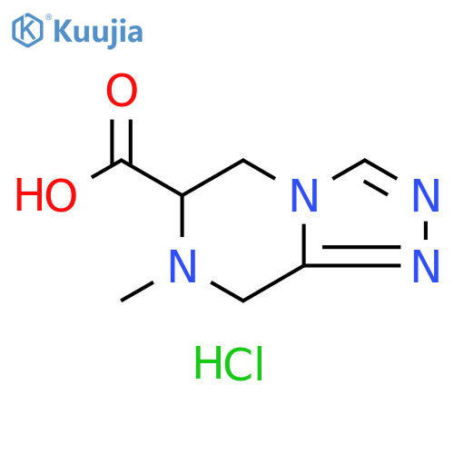 7-methyl-5H,6H,7H,8H-1,2,4triazolo4,3-apyrazine-6-carboxylic acid dihydrochloride structure