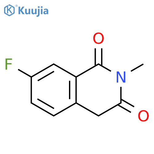 7-fluoro-2-methyl-1,2,3,4-tetrahydroisoquinoline-1,3-dione structure