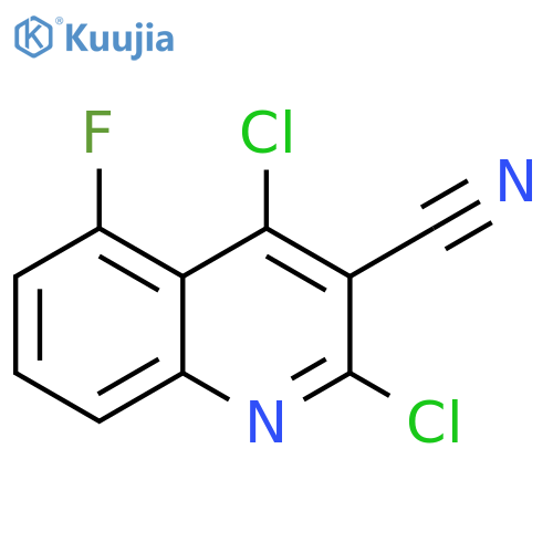 2,4-dichloro-5-fluoroquinoline-3-carbonitrile structure
