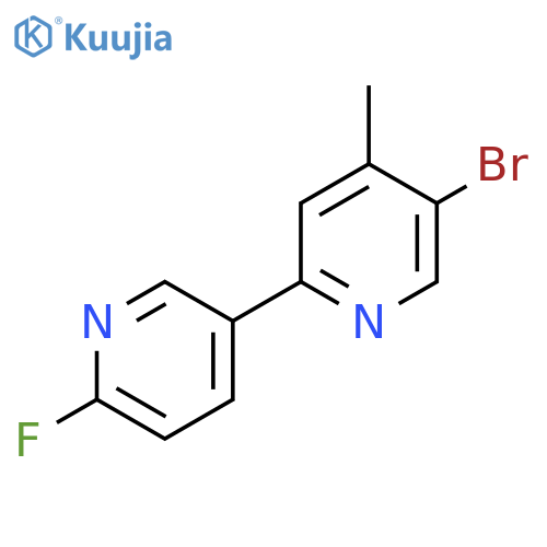 5-Bromo-2-(6-fluoropyridin-3-yl)-4-methylpyridine structure