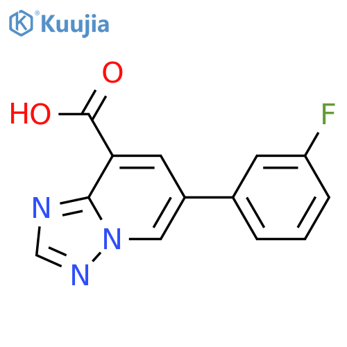 6-(3-fluorophenyl)-1,2,4triazolo1,5-apyridine-8-carboxylic acid structure