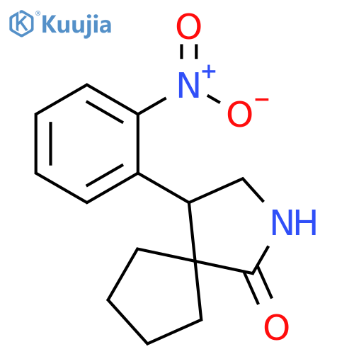4-(2-nitrophenyl)-2-azaspiro4.4nonan-1-one structure