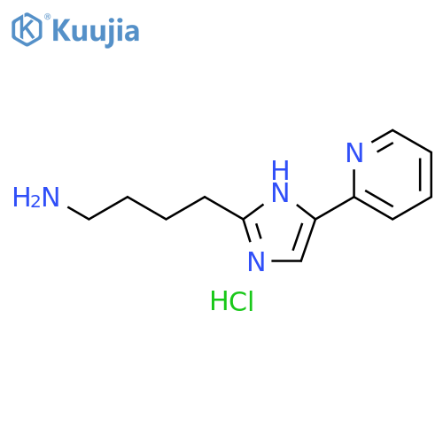 4-5-(pyridin-2-yl)-1H-imidazol-2-ylbutan-1-amine trihydrochloride structure