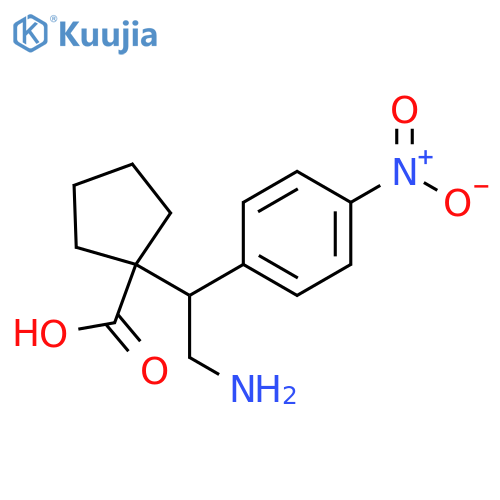 1-2-amino-1-(4-nitrophenyl)ethylcyclopentane-1-carboxylic acid structure