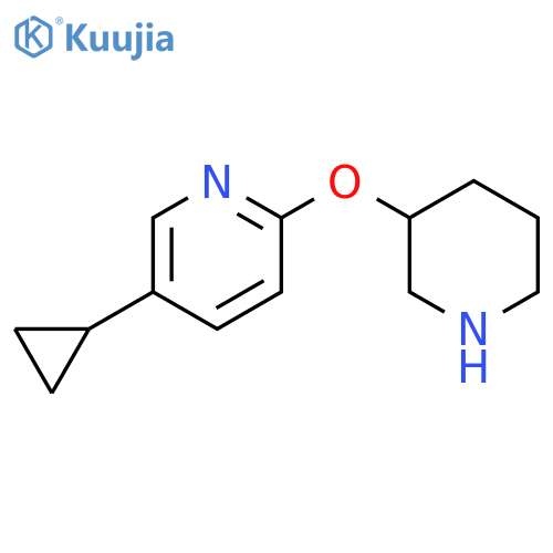 5-Cyclopropyl-2-(piperidin-3-yloxy)pyridine structure