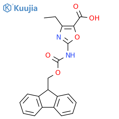 4-ethyl-2-({(9H-fluoren-9-yl)methoxycarbonyl}amino)-1,3-oxazole-5-carboxylic acid structure
