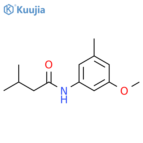 N-(3-methoxy-5-methylphenyl)-3-methylbutanamide structure