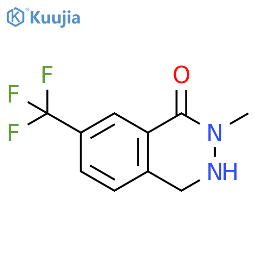 2-methyl-7-(trifluoromethyl)-1,2,3,4-tetrahydrophthalazin-1-one structure