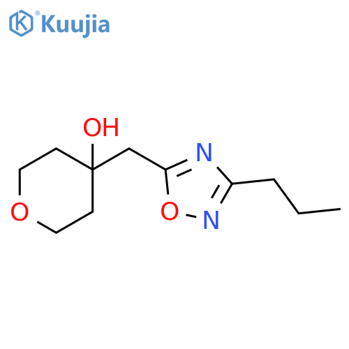 4-(3-propyl-1,2,4-oxadiazol-5-yl)methyloxan-4-ol structure