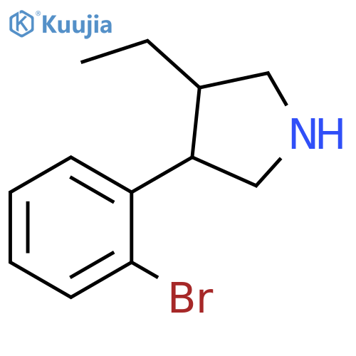 3-(2-bromophenyl)-4-ethylpyrrolidine structure