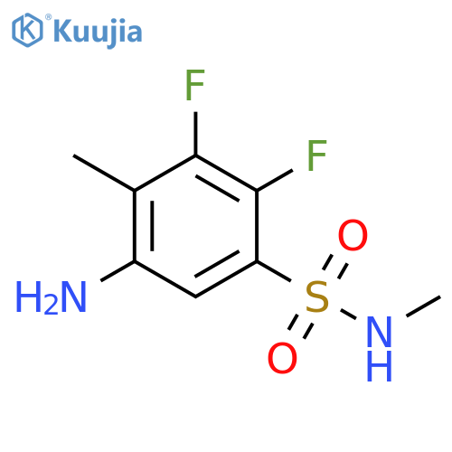 5-amino-2,3-difluoro-N,4-dimethylbenzene-1-sulfonamide structure