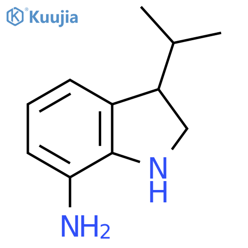 3-(propan-2-yl)-2,3-dihydro-1H-indol-7-amine structure