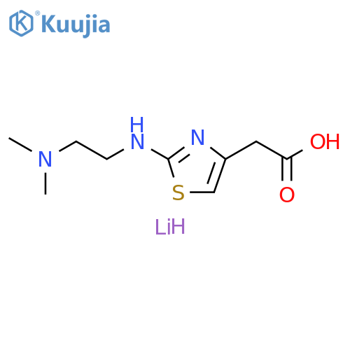 lithium(1+) ion 2-(2-{2-(dimethylamino)ethylamino}-1,3-thiazol-4-yl)acetate structure