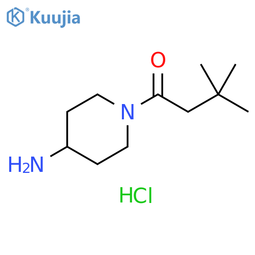 1-(4-aminopiperidin-1-yl)-3,3-dimethylbutan-1-one hydrochloride structure