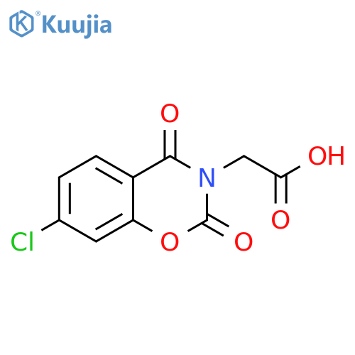 2-(7-chloro-2,4-dioxo-3,4-dihydro-2H-1,3-benzoxazin-3-yl)acetic acid structure
