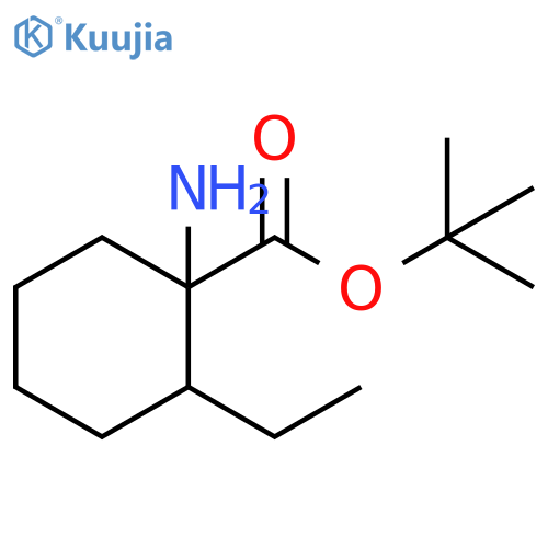 tert-butyl 1-amino-2-ethylcyclohexane-1-carboxylate structure