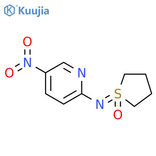 1-(5-nitropyridin-2-yl)imino-1lambda6-thiolan-1-one structure