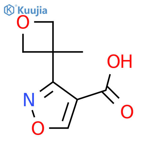 3-(3-methyloxetan-3-yl)-1,2-oxazole-4-carboxylic acid structure