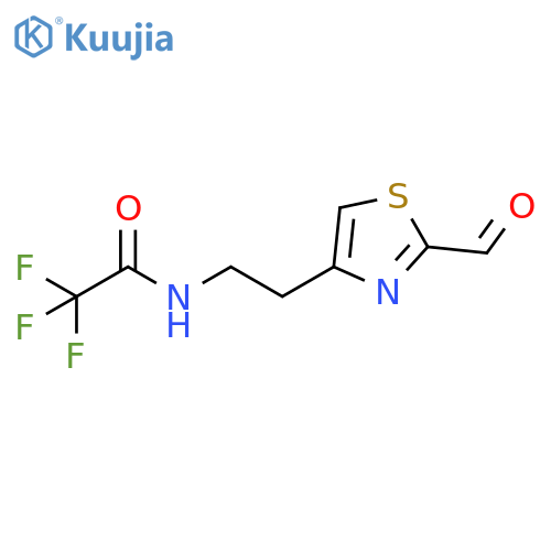 2,2,2-trifluoro-N-2-(2-formyl-1,3-thiazol-4-yl)ethylacetamide structure