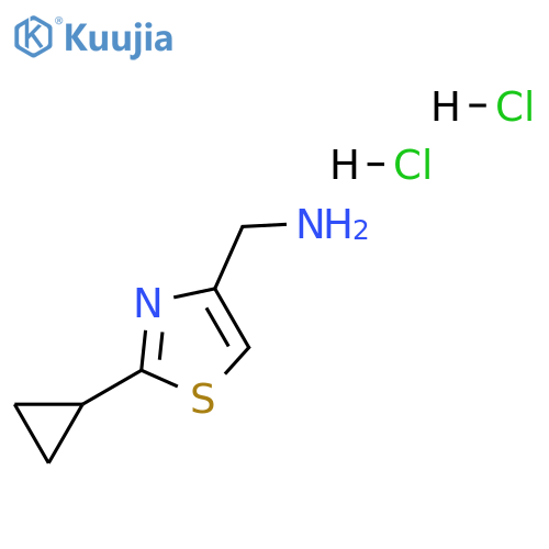 (2-cyclopropyl-1,3-thiazol-4-yl)methanamine dihydrochloride structure