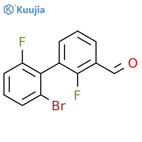 3-(2-bromo-6-fluorophenyl)-2-fluorobenzaldehyde structure