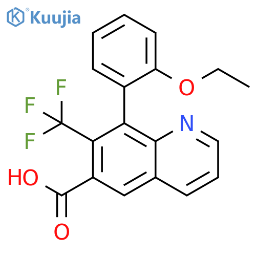 6-Quinolinecarboxylic acid, 8-(2-ethoxyphenyl)-7-(trifluoromethyl)- structure
