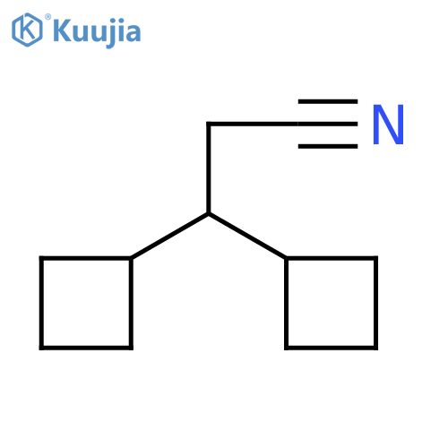 3,3-dicyclobutylpropanenitrile structure