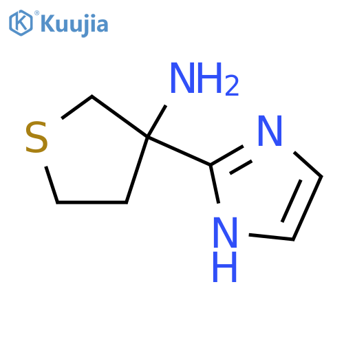 3-(1H-imidazol-2-yl)thiolan-3-amine structure