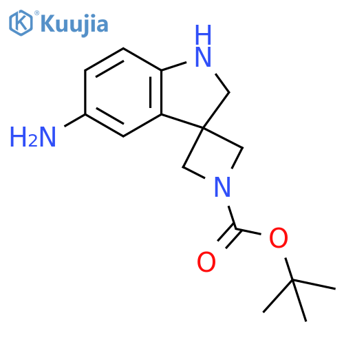 tert-butyl 5'-amino-1',2'-dihydrospiroazetidine-3,3'-indole-1-carboxylate structure