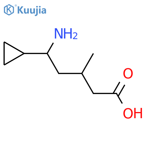 5-amino-5-cyclopropyl-3-methylpentanoic acid structure