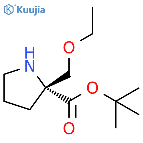 tert-butyl 2-(ethoxymethyl)pyrrolidine-2-carboxylate structure