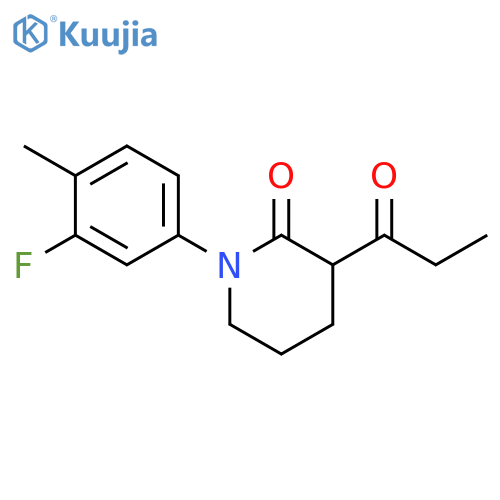 1-(3-fluoro-4-methylphenyl)-3-propanoylpiperidin-2-one structure