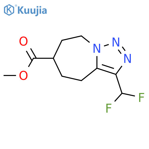 methyl 3-(difluoromethyl)-4H,5H,6H,7H,8H-1,2,3triazolo1,5-aazepine-6-carboxylate structure