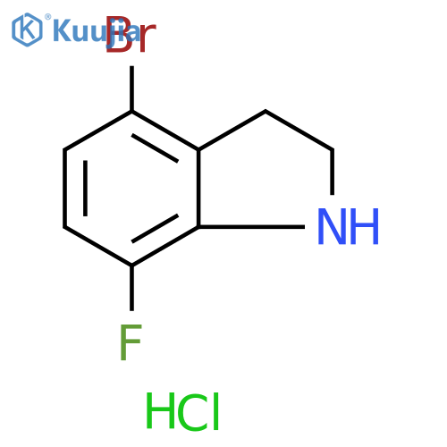 4-bromo-7-fluoro-2,3-dihydro-1H-indole hydrochloride structure