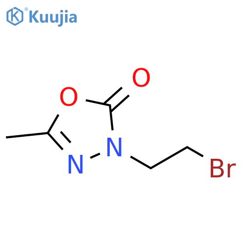 3-(2-bromoethyl)-5-methyl-2,3-dihydro-1,3,4-oxadiazol-2-one structure