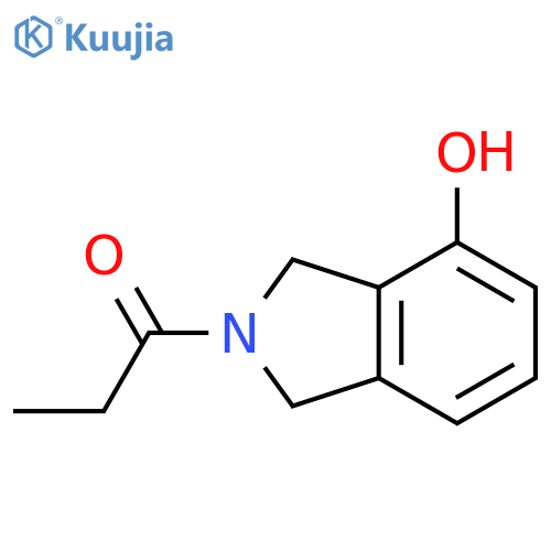 1-(4-hydroxy-2,3-dihydro-1H-isoindol-2-yl)propan-1-one structure