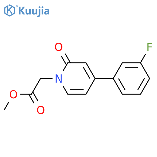 methyl 2-4-(3-fluorophenyl)-2-oxo-1,2-dihydropyridin-1-ylacetate structure