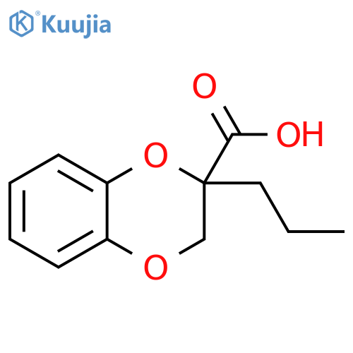 3-Propyl-2H-1,4-benzodioxine-3-carboxylic acid structure